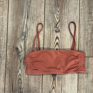 TNA Rust Coloured Ruched Bralette/shirt size small